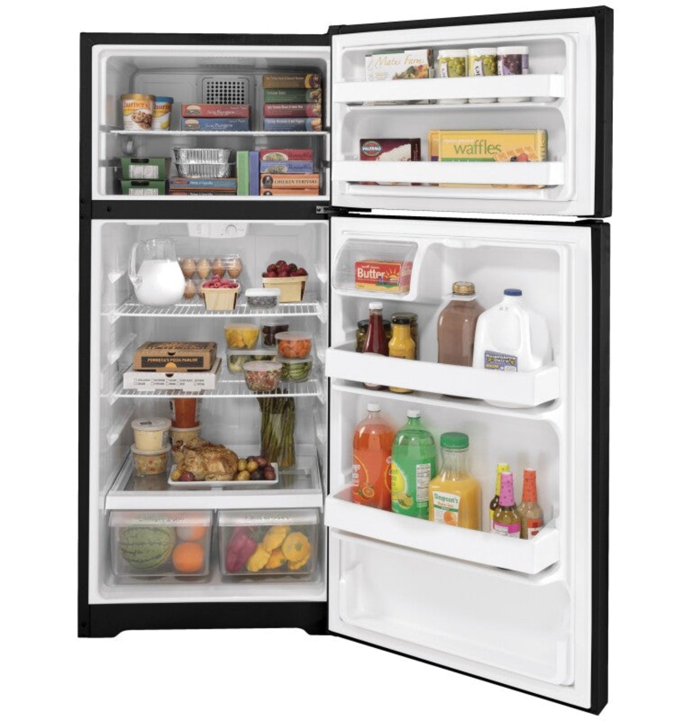 GE Appliances 16.6 Cu. Ft. Top-Black - GTE17DTNRBB