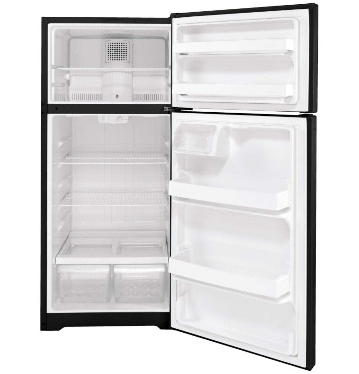 GE Appliances 16.6 Cu. Ft. Top-Black - GTE17DTNRBB