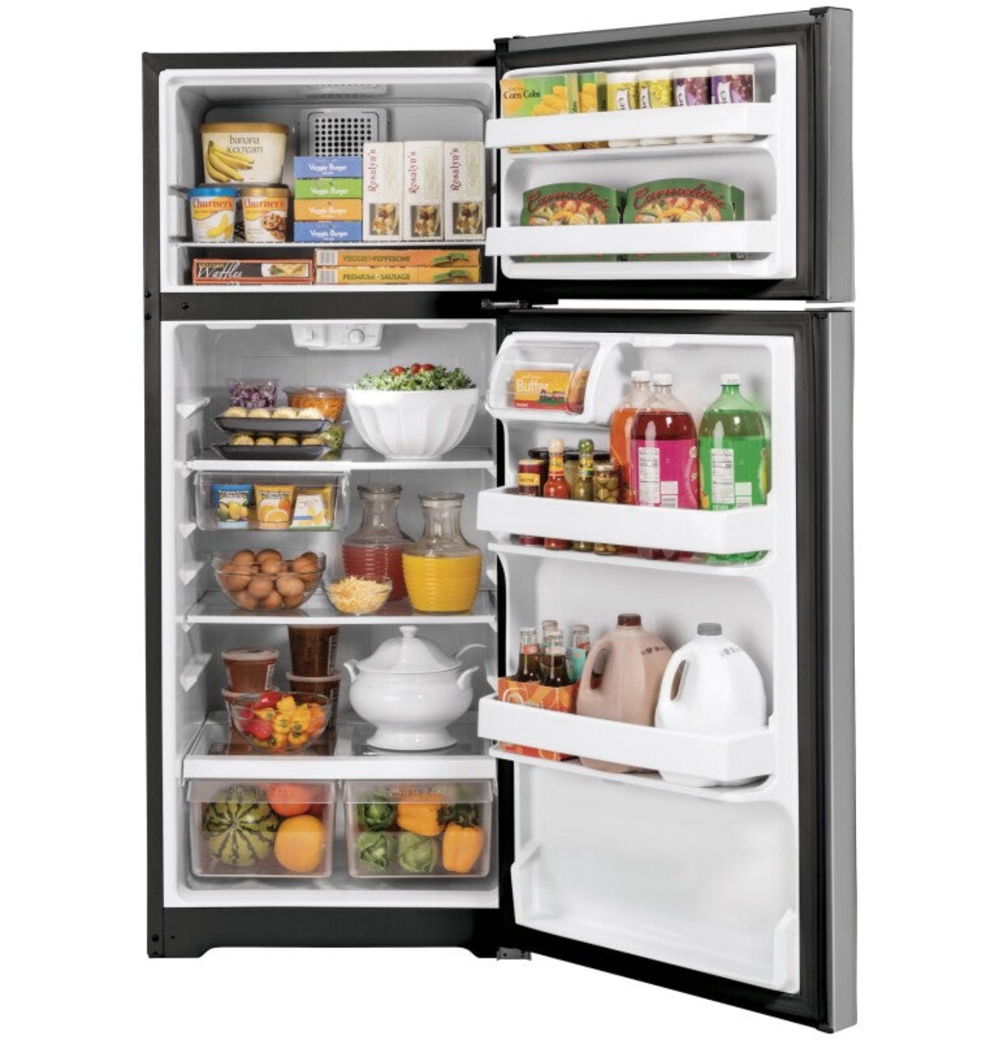 GE Appliances 16.6 Cu. Ft. Top-Stainless Steel -  GTE17GSNRSS