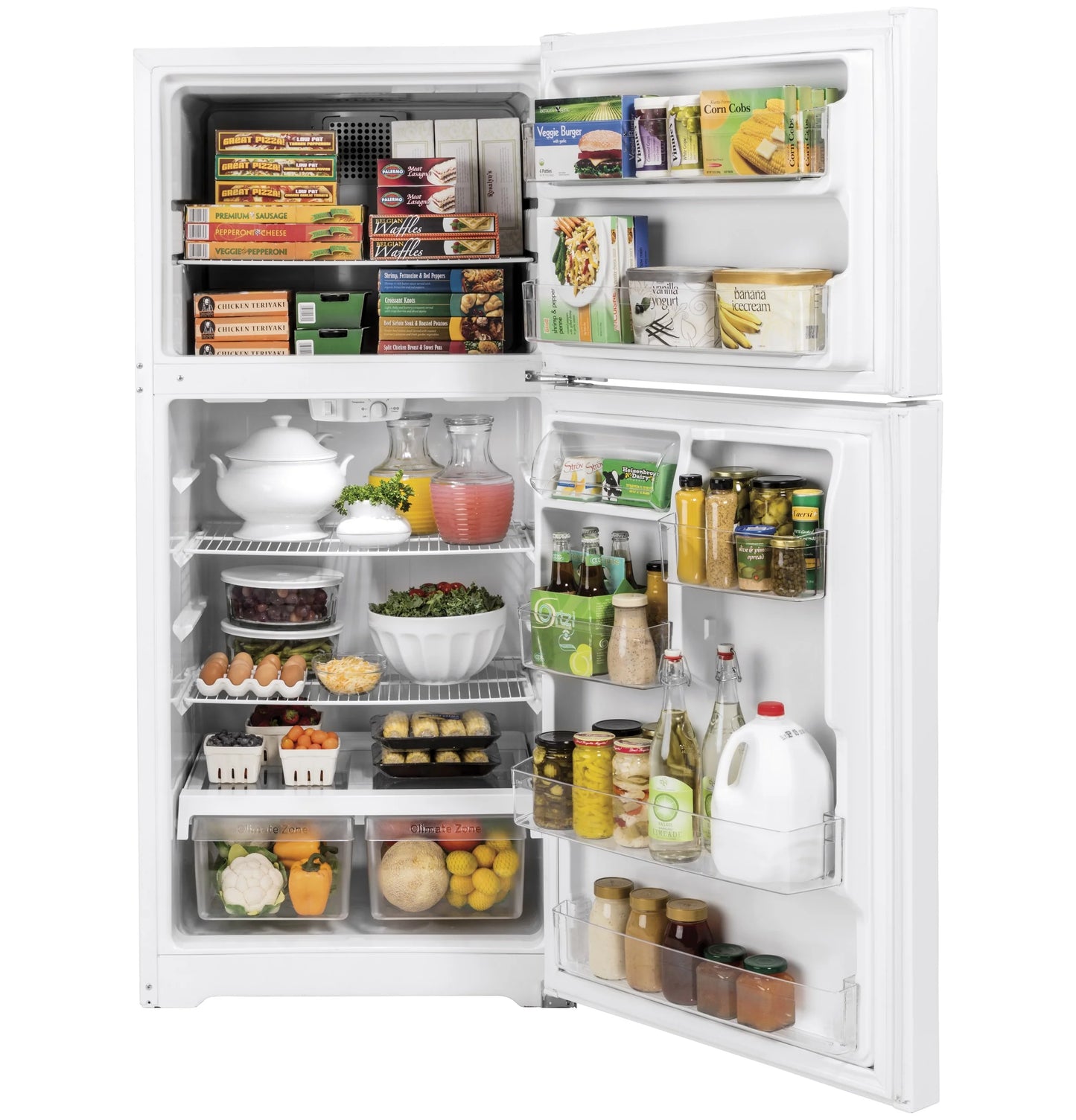 GE Appliances  19.2 Cu. Ft. Top-White - GTE19DTNRWW