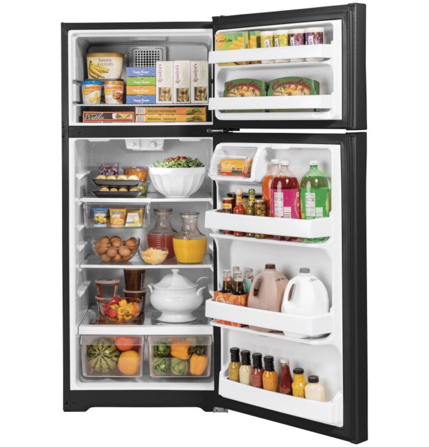 GE Appliances 17.5 Cu. Ft. Top-Black - GTS18GTNRBB
