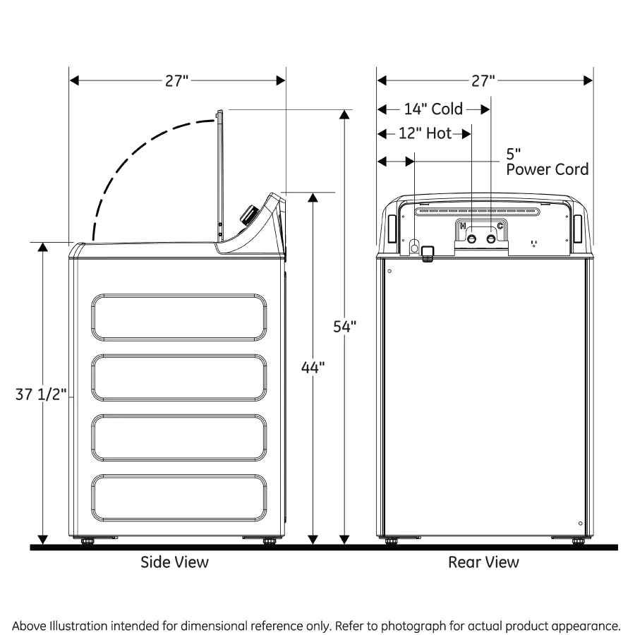 GE Appliances 4.0 cu. ft. Capacity Washer with Stainless Steel Basket and Water Level Control White - GTW325ASWWW