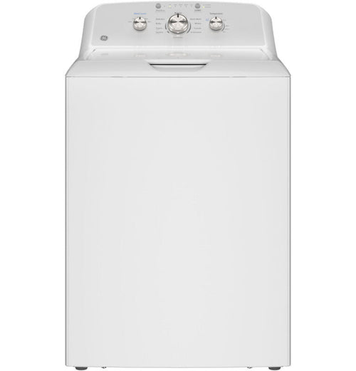 GE Appliances  4.3 cu. ft. Capacity Washer with Stainless Steel Basket,Cold Plus and Water Level Control White w/ Silver Matte Backsplash - GTW385ASWWS