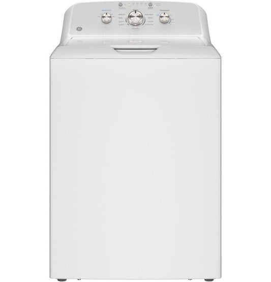 GE Appliances  4.3 cu. ft. Capacity Washer with Stainless Steel Basket,Cold Plus and Water Level Control White w/ Silver Matte Backsplash - GTW385ASWWS