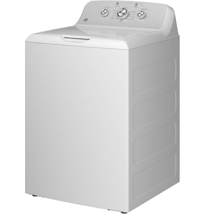 GE Appliances  4.3 cu. ft. Capacity Washer with Stainless Steel Basket,Cold Plus and Water Level Control White w/ Silver Matte Backsplash - GTW385ASWWS