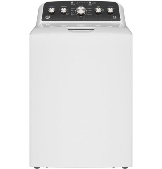 GE Appliances  4.5 cu. ft. Capacity Washer with Stainless Steel Basket, Cold Plus and Wash Boost White w/ Black Matte Backsplash - GTW485ASWWB