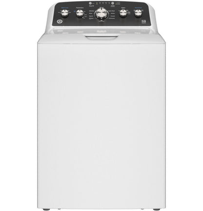 GE Appliances  4.5 cu. ft. Capacity Washer with Stainless Steel Basket, Cold Plus and Wash Boost White w/ Black Matte Backsplash - GTW485ASWWB