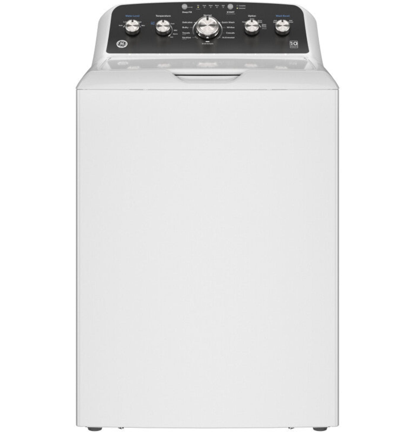 GE Appliances  4.5 cu. ft. Capacity Washer with Stainless Steel Basket, Cold Plus and Wash Boost White w/ Black Matte Backsplash - GTW485ASWWB