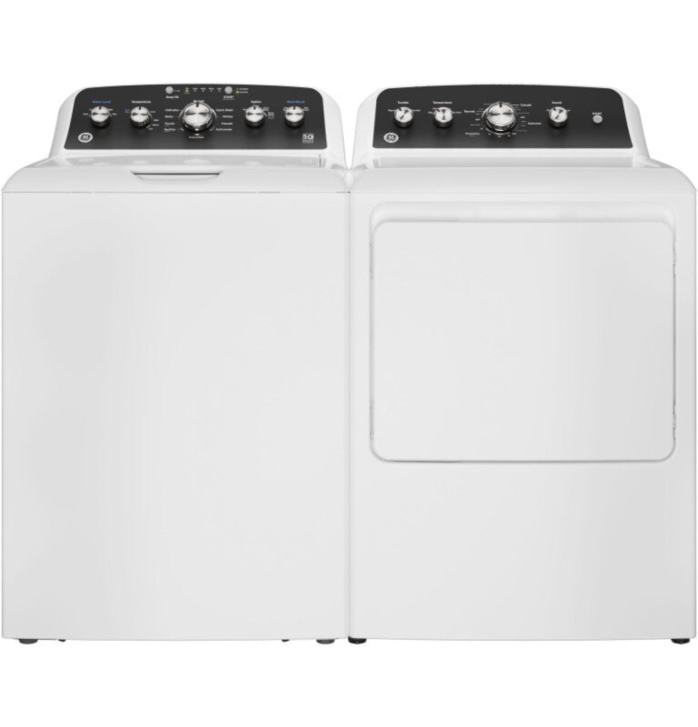 GE Appliances  4.5 cu. ft. Capacity Washer with Stainless Steel Basket, Cold Plus and Wash Boost White w/ Black Matte Backsplash - GTW485ASWWB