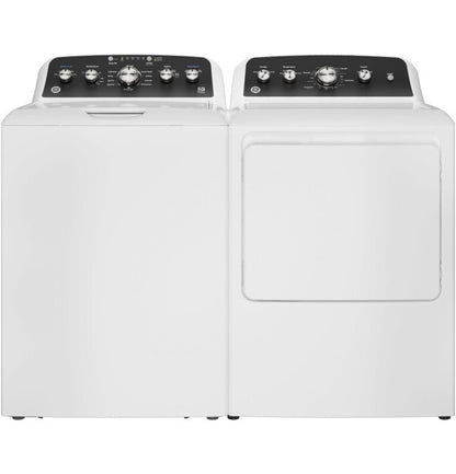 GE Appliances  4.5 cu. ft. Capacity Washer with Stainless Steel Basket, Cold Plus and Wash Boost White w/ Black Matte Backsplash - GTW485ASWWB