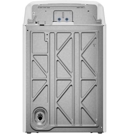 GE Appliances 4.3 cu. ft. Capacity Washer with Stainless Steel Basket, White with Black Stainless Backsplash - GTW525ACWWB