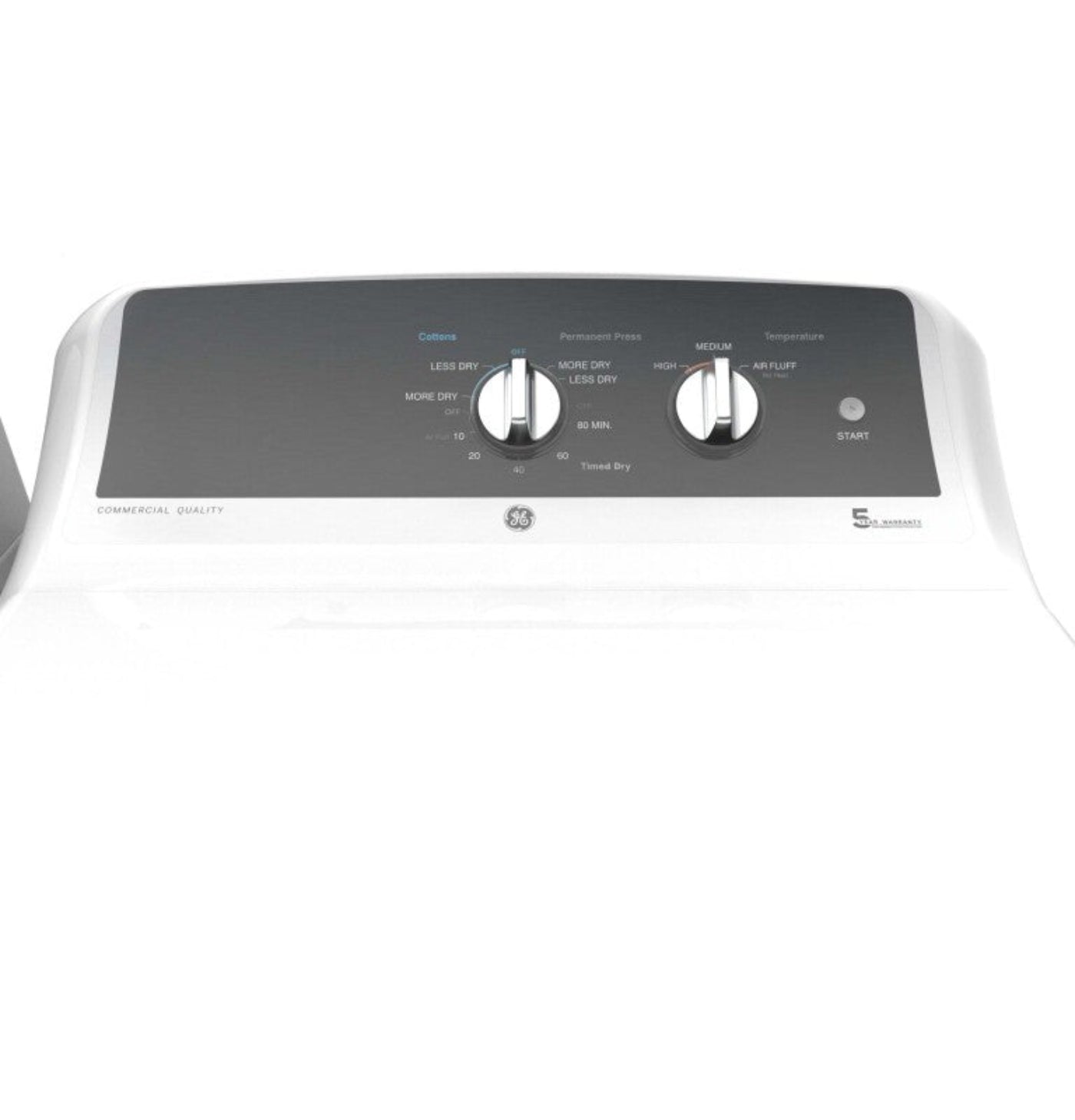 GE Appliances  6.2 cu. ft. Capacity Electric Dryer with Up To 120 ft. Venting - GTX52EASPWB