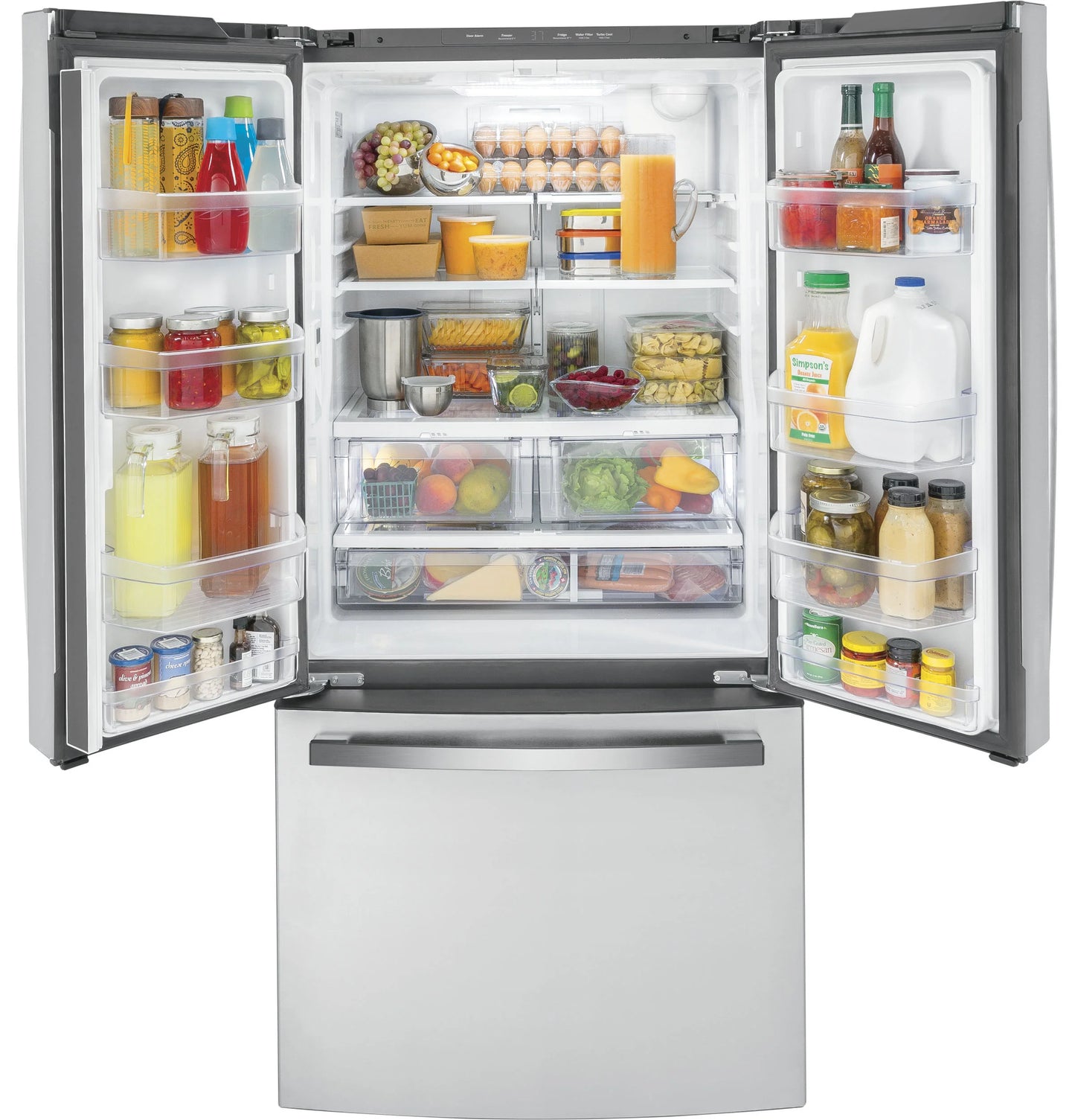 GE Appliances 18.6 Cu. Ft. Counter-Depth French-Door Refrigerator Fingerprint Resistant Stainless Steel - GWE19JYLFS