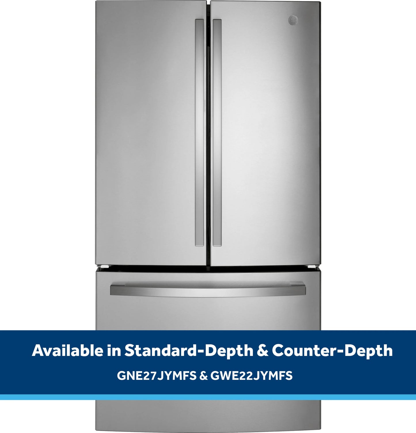GE Appliances 21.9 Cu. Ft. Fingerprint Resistant Counter-Depth French-Door Fingerprint Stainless Steel - GWE22JYMFS