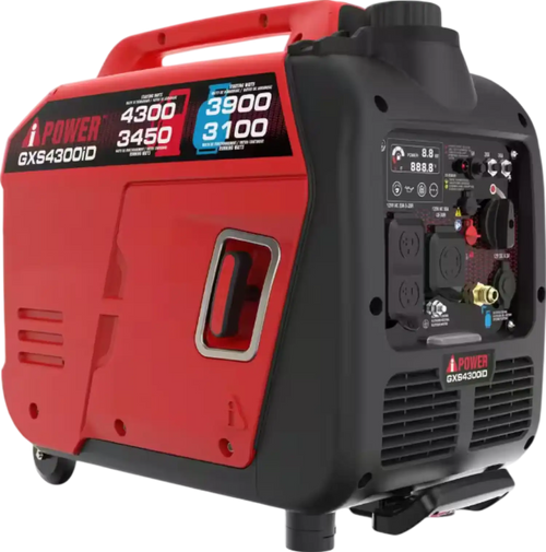 A-iPower 3450W/4300W Generator Dual Fuel Gas Propane Low THD Inverter CO Alert New - GXS4300iD