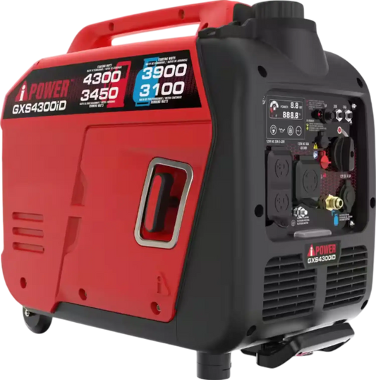 A-iPower 3450W/4300W Generator Dual Fuel Gas Propane Low THD Inverter CO Alert New - GXS4300iD