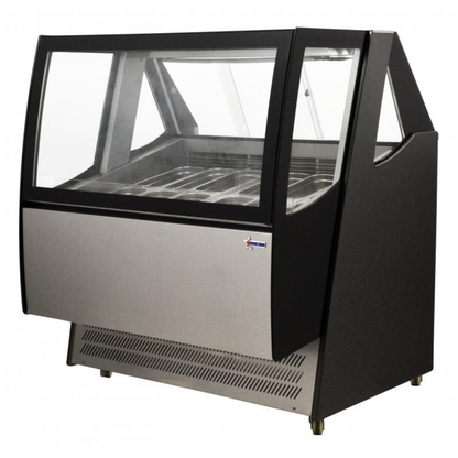 Chef AAA 0-D- FR-CN-120 Commercial 41" 600L Capacity Gelato Display Freezer Case - FR-CN-1200-D