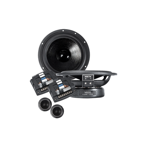 Diamond Audio 6.3” HEX Series 2-Way Component Set w/Aluminum Dome Tweeter - H600A