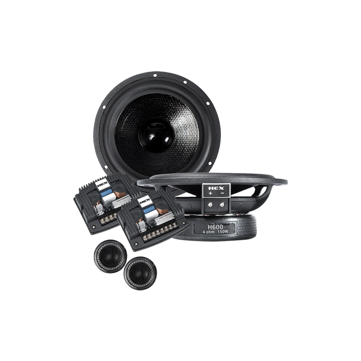 Diamond Audio 6.3” HEX Series 2-Way Component Set w/Silk Dome Tweeter - H600S