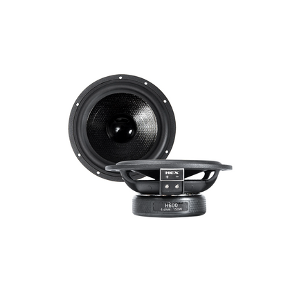 Diamond Audio 6.3” HEX Series 2-Way Component Set w/Aluminum Dome Tweeter - H600A