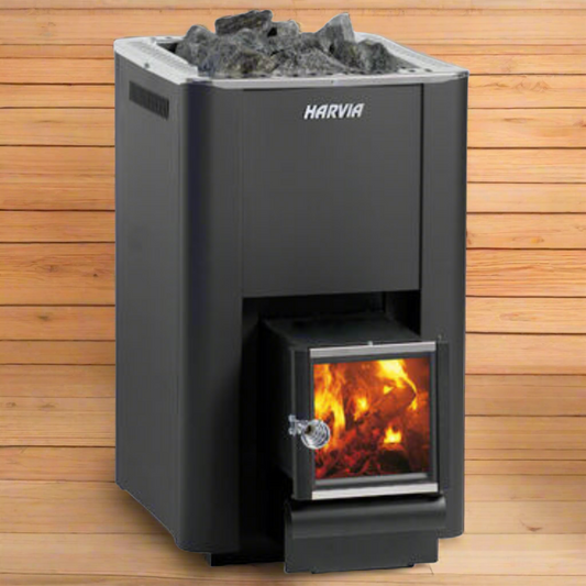 Harvia Pro 20 SL Wood Burning Sauna Stove with Firebox Extension - WKPR20SLM