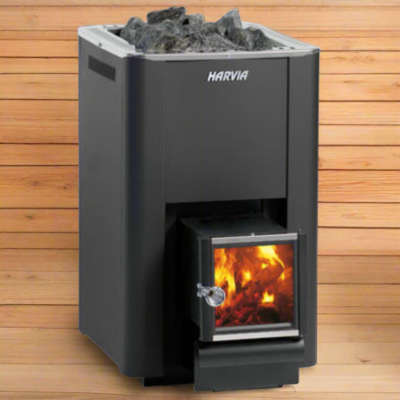 Harvia Pro 20 SL Wood Burning Sauna Stove with Firebox Extension - WKPR20SLM