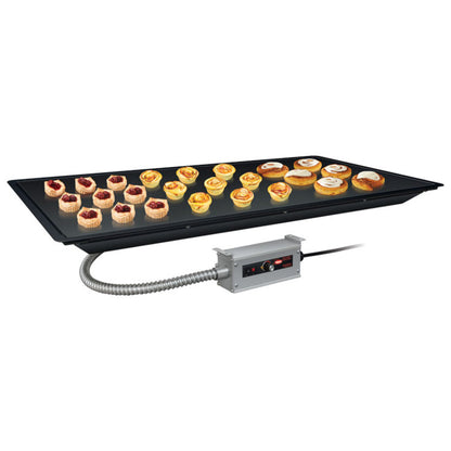Hatco HBGB-2418 25.6" Built-In Rectangular Black Glass Heated Shelf with Control Box - 120V/425W - HBGB-2418