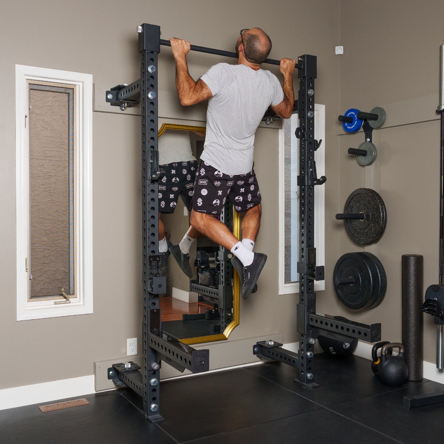 Bells Of Steel Manticore Folding Half Rack - Prebuilt (3" x 3", 1" Holes) - HLF-FLD-MTC-PREBLT