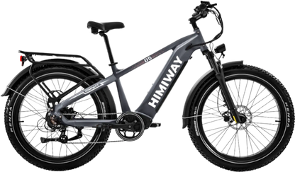 Samson Himiway Zebra D5 Electric Bicycle 48V 750W 20 MPH Torque Sensor 26" Fat Tire New - HMW-D5-GY-SO-US