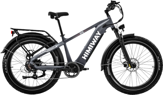 Samson Himiway Zebra D5 Electric Bicycle 48V 750W 20 MPH Torque Sensor 26" Fat Tire New - HMW-D5-GY-SO-US