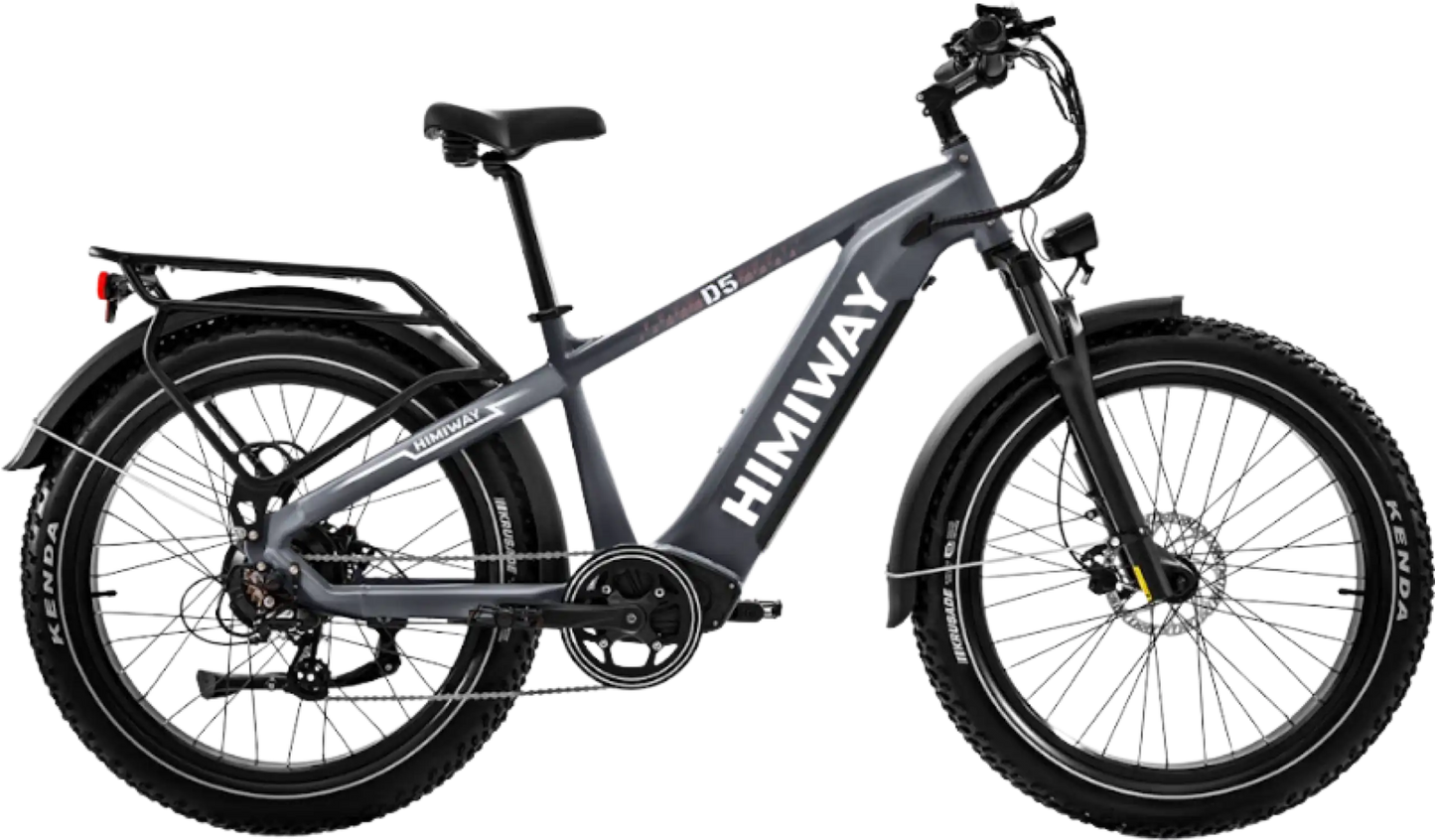 Samson Himiway Zebra D5 Electric Bicycle 48V 750W 20 MPH Torque Sensor 26" Fat Tire New - HMW-D5-GY-SO-US