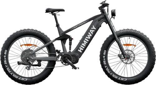 Samson Himiway Cobra D7 Pro Electric Bicycle 48V 1000W 20 MPH Full Suspension 26" Super Fat Tire New - HMW-D7PRO-BK-US