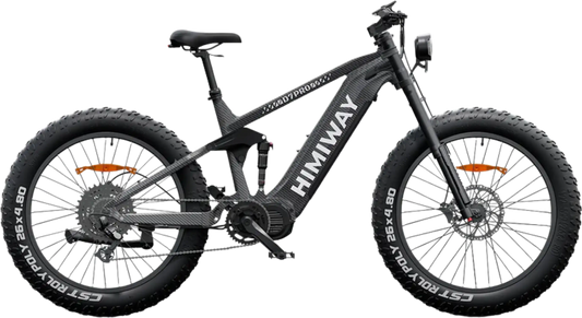 Samson Himiway Cobra D7 Pro Electric Bicycle 48V 1000W 20 MPH Full Suspension 26" Super Fat Tire New - HMW-D7PRO-BK-US