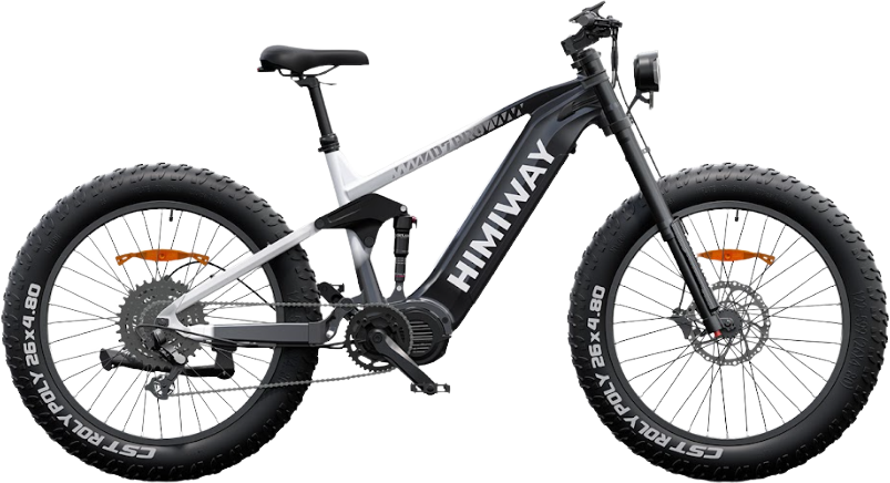 Samson Himiway Cobra D7 Pro Electric Bicycle 48V 1000W 20 MPH Full Suspension 26" Super Fat Tire New - HMW-D7PRO-BK-US