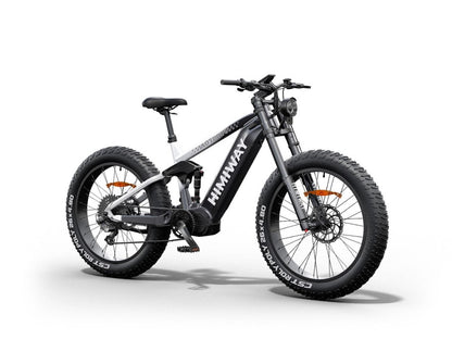 Samson Himiway Cobra D7 Pro Electric Bicycle 48V 1000W 20 MPH Full Suspension 26" Super Fat Tire New - HMW-D7PRO-BK-US