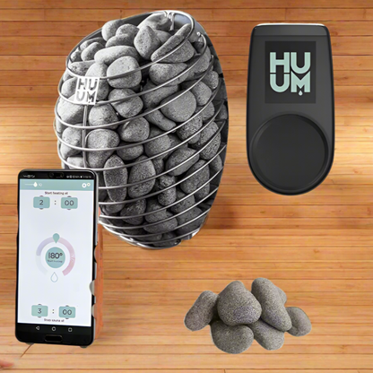 Harvia HUUM Drop Series 7.5kW Sauna Heater Package with UKU WI FI - DROP 7.5STU Pkg
