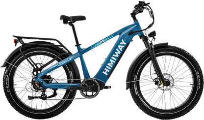 Samson Himiway Zebra D5 Electric Bicycle 48V 750W 20 MPH Torque Sensor 26" Fat Tire New - HMW-D5-GY-SO-US
