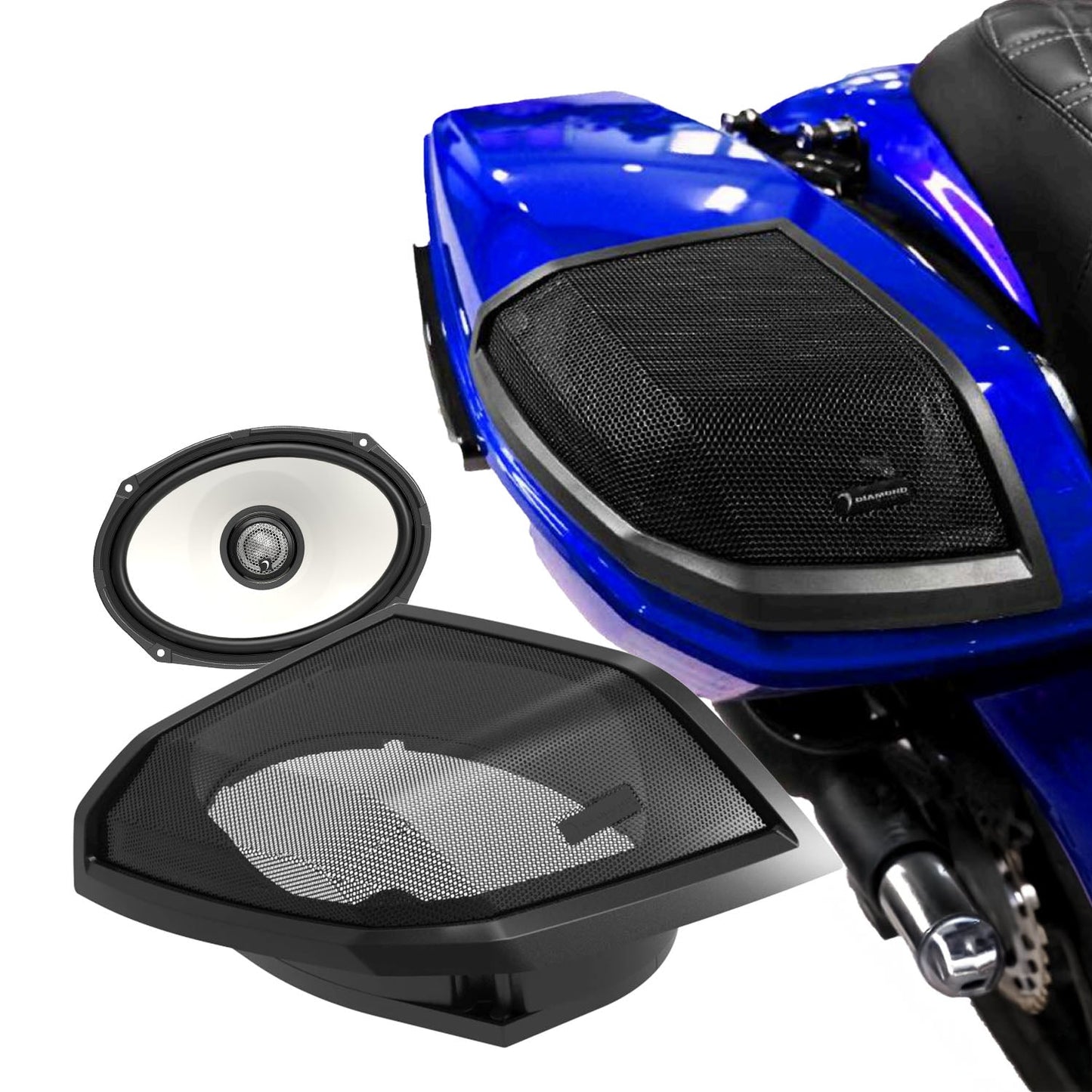 Diamond Audio 2024+ Harley Davidson Cut-In Lid Kit with HXM69F4 Speakers - MSHXM694LK24
