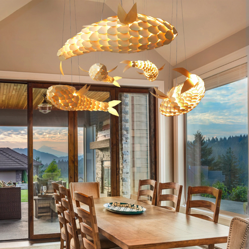 Handcrafted Fish-Shaped Chandelier - Procure Décor
