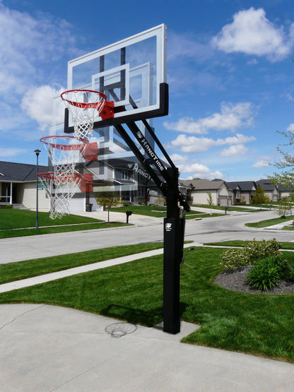 Bison Hang Time 6" Adjustable Basketball Hoop - 60 Inch Glass - HT6060GBI