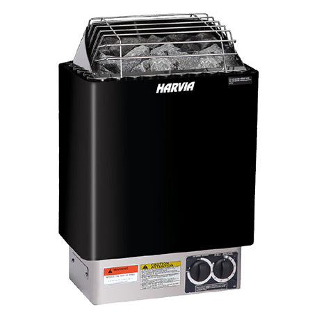 Harvia KIP80B Series 8kW Sauna Heater, Built-In Controls, Black
