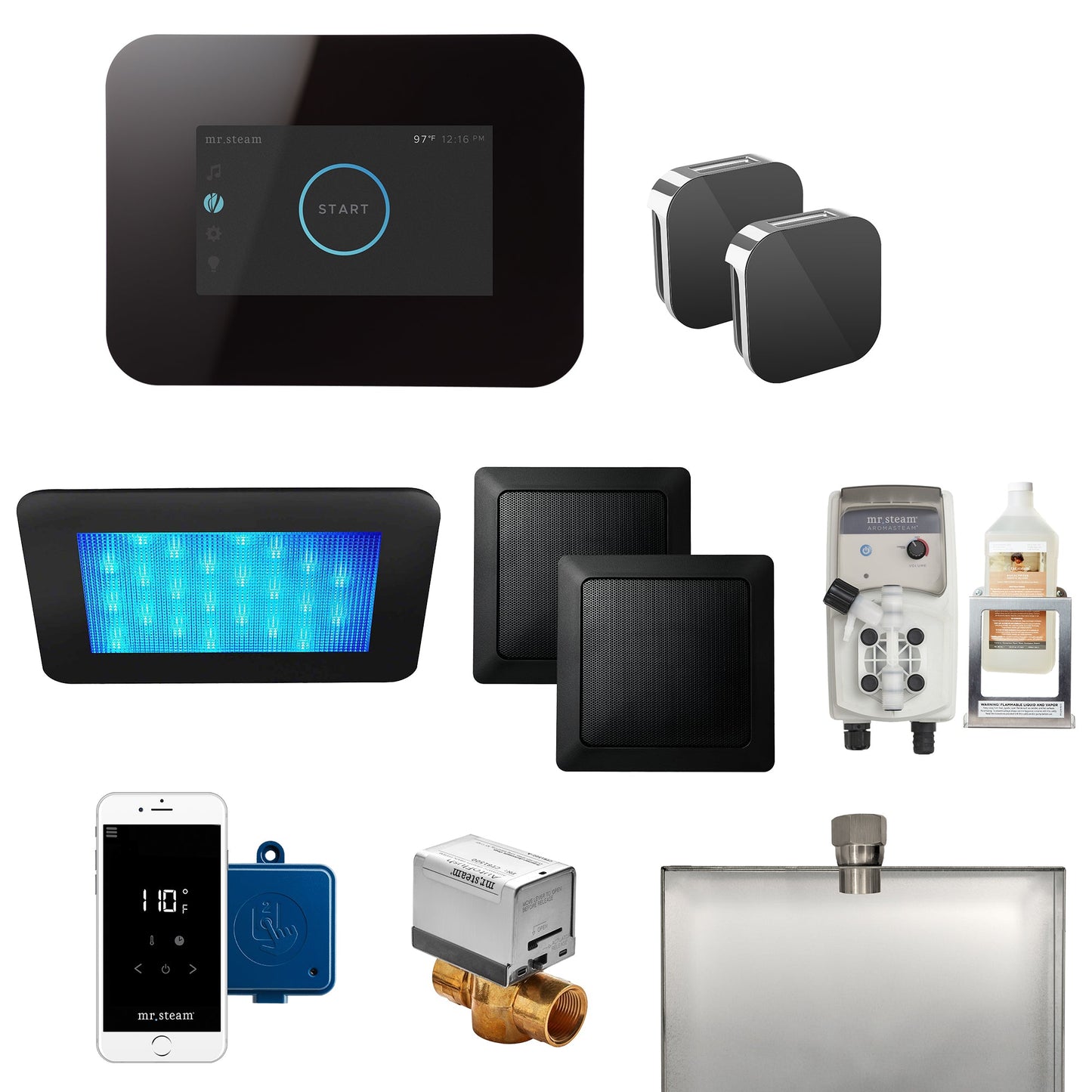 Mr. Steam iDream Max Steam Generator Control Bundle - I3DREAMXBK