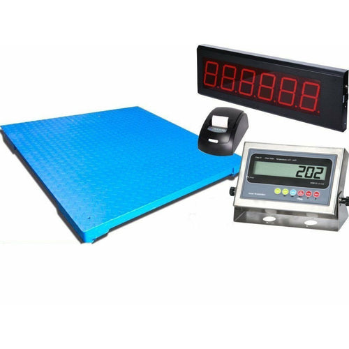 Adam Equipment Prime Scales 48" x 48" Industrial Floor Scale Selleton with Printer & Scoreboard - IF_224ACEF-1