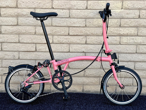 Brompton C Line 12-Speed Mid-HB Flamingo Pink