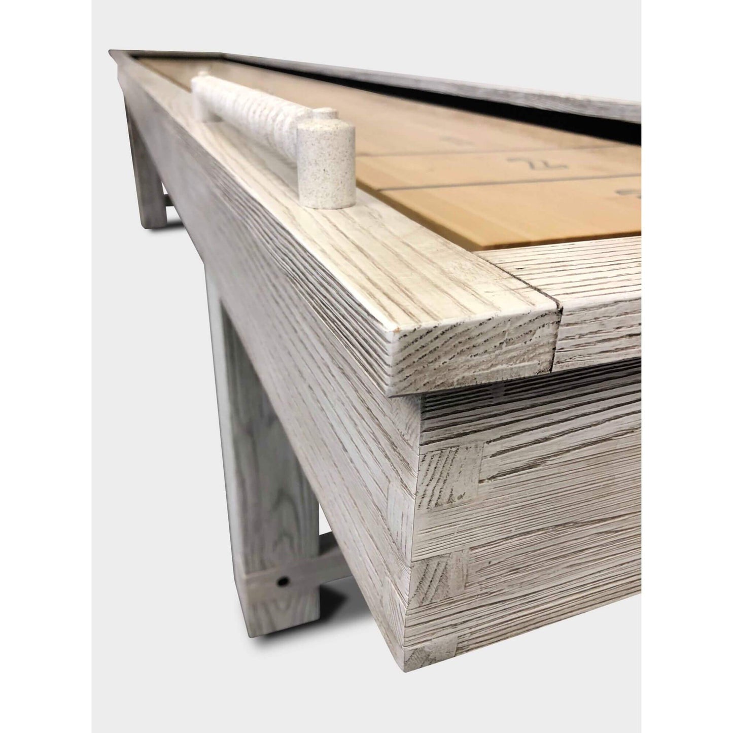 Playcraft Montauk Shuffleboard Table in Weathered Whitewash - SHMONWSH09