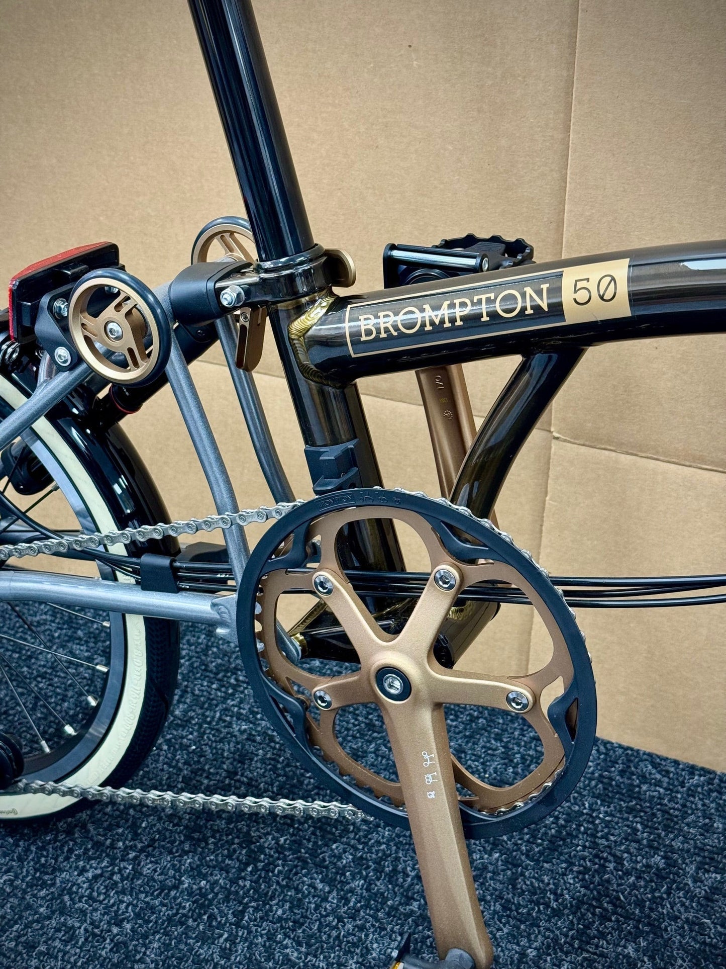 Brompton 1975 Anniversary Edition C Line 12-Speed Mid-HB WITH BAGS!