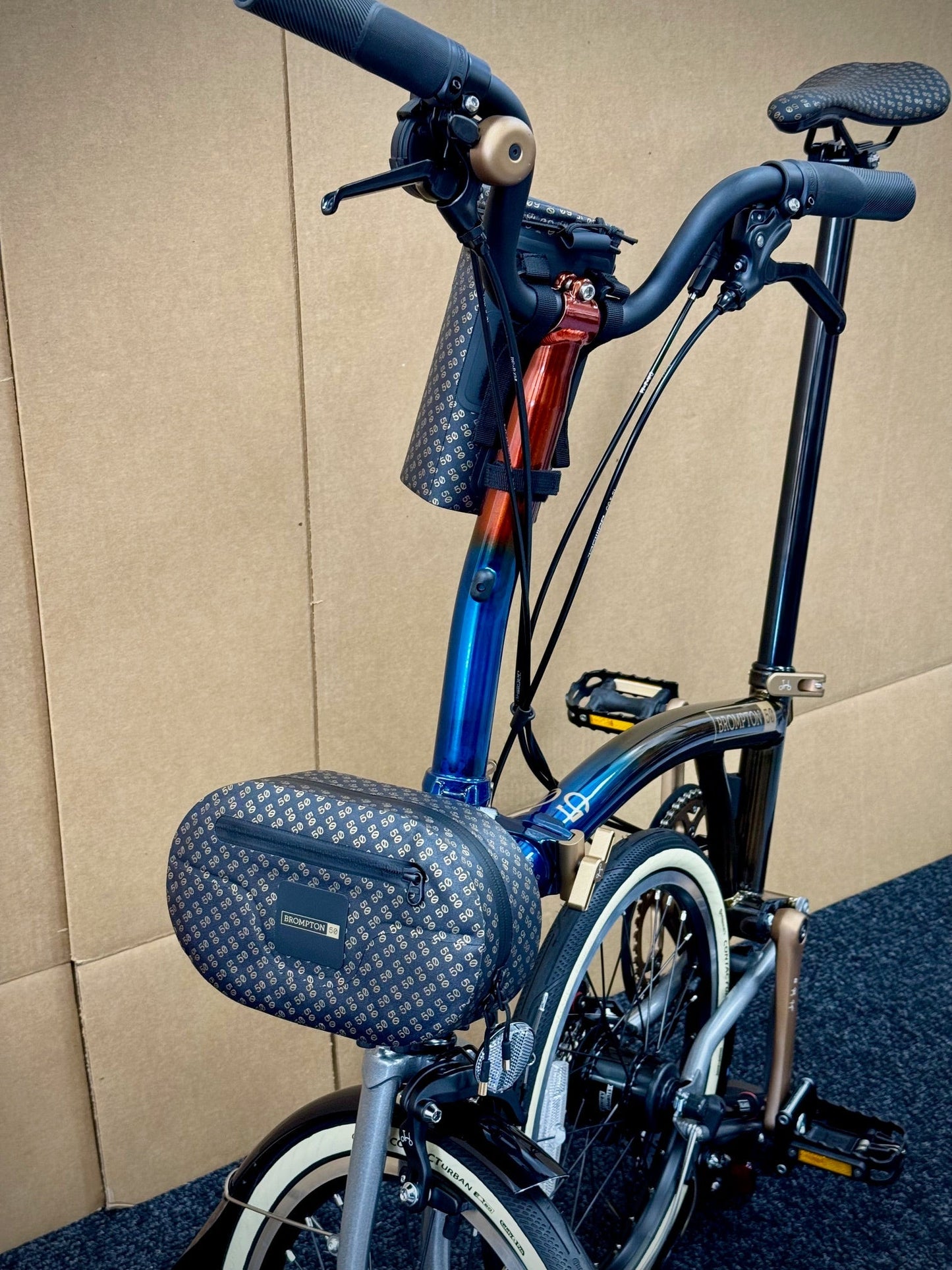 Brompton 1975 Anniversary Edition C Line 12-Speed Mid-HB WITH BAGS!
