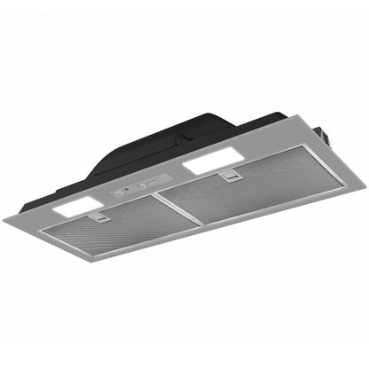 Faber Inca Smart Gray Range Hood Insert with Size Options in Stainless Steel - INSM21GR240