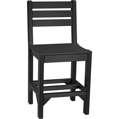 LuxCraft Counter Height Island Poly Side Chair - ISCCBK