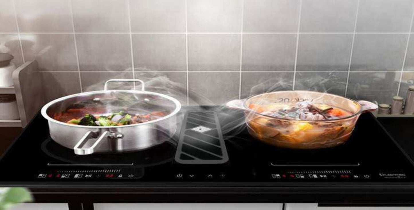 Kleenmaid 90cm wide Induction Cooktop with Integrated Air Extraction System - ICTFX9042